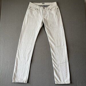 Naked & Famous Weird Guys Pants Men’s 31 White Selvedge Red Line Jeans Denim